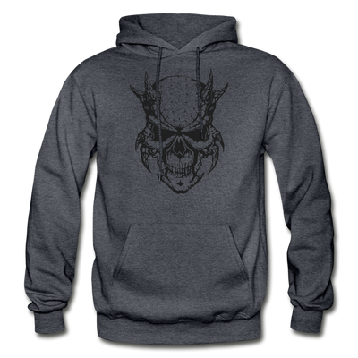 Demon Skull Hoodie - charcoal gray