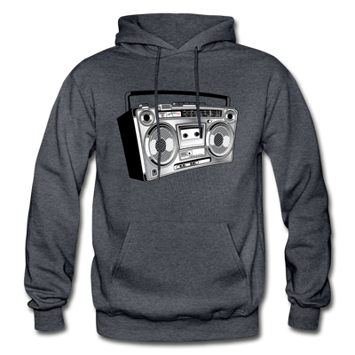 Boombox Stereo Hoodie - charcoal gray