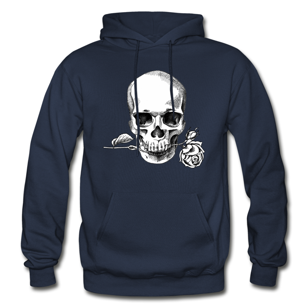 Skull Rose Hoodie - navy