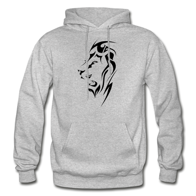 Tribal Maori Lion Hoodie - heather gray