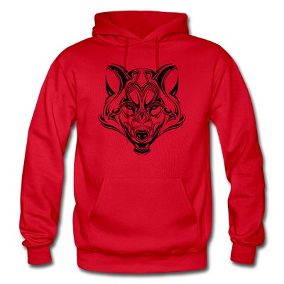 Tribal Maori Wolf Hoodie - red