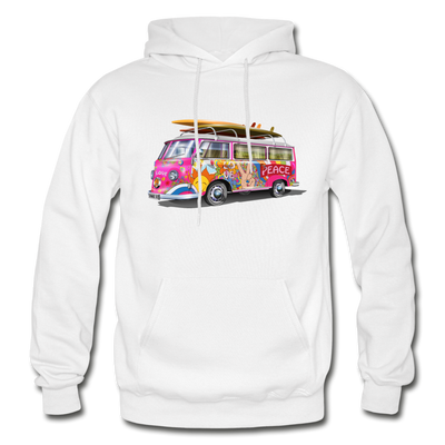 Colorful Hippie Bus Hoodie - white