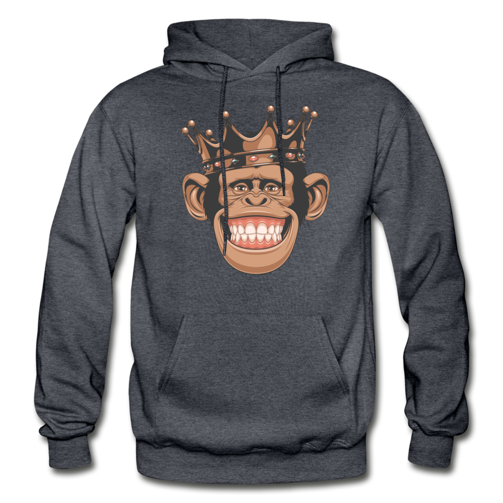 Monkey Crown Hoodie - charcoal gray