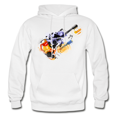 Abstract Guitar Hoodie - white