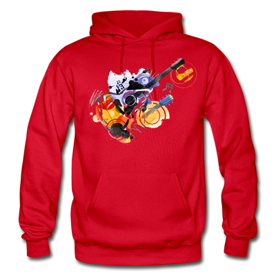 Abstract Guitar Hoodie - red