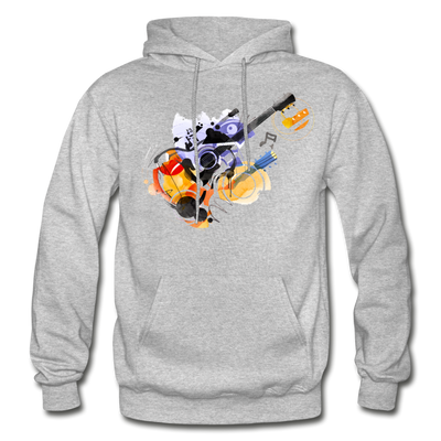 Abstract Guitar Hoodie - heather gray