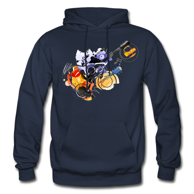 Abstract Guitar Hoodie - navy