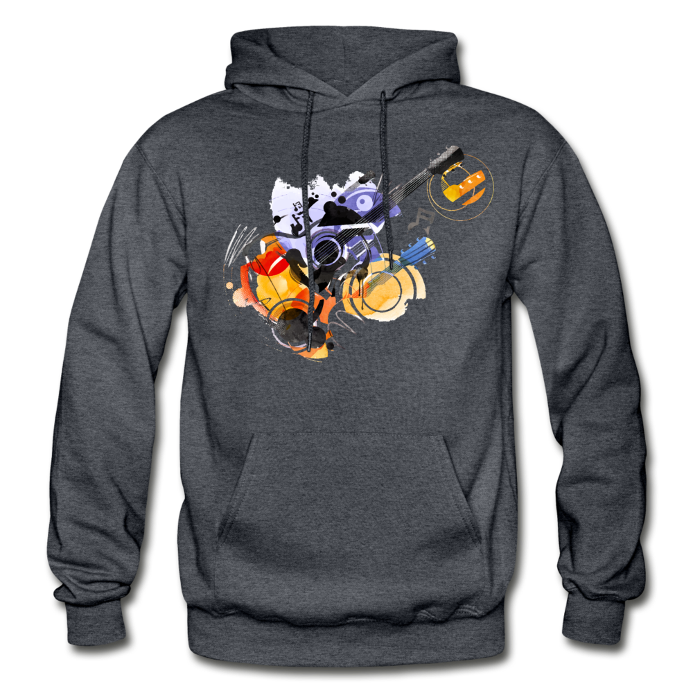 Abstract Guitar Hoodie - charcoal gray