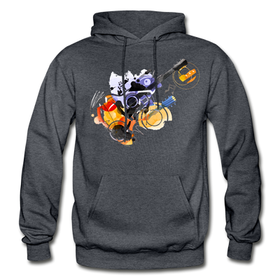 Abstract Guitar Hoodie - charcoal gray