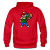 Skater Boy Cartoon Hoodie - red