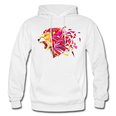 Abstract Lion Hoodie - white