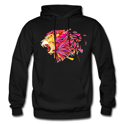 Abstract Lion Hoodie - black