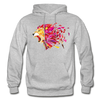 Abstract Lion Hoodie - heather gray