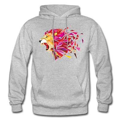 Abstract Lion Hoodie - heather gray