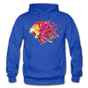 Abstract Lion Hoodie - royal blue