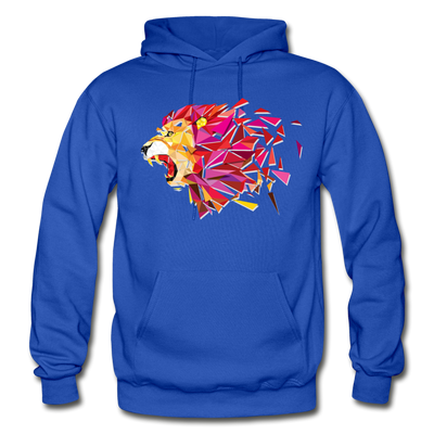 Abstract Lion Hoodie - royal blue