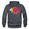 Abstract Lion Hoodie - charcoal gray