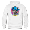 Colorful Skull Hoodie - white