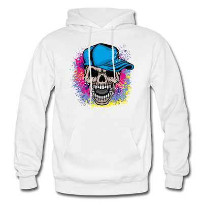 Colorful Skull Hoodie - white
