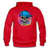 Colorful Skull Hoodie - red