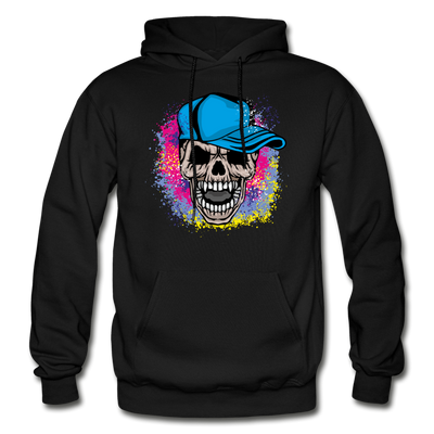 Colorful Skull Hoodie - black