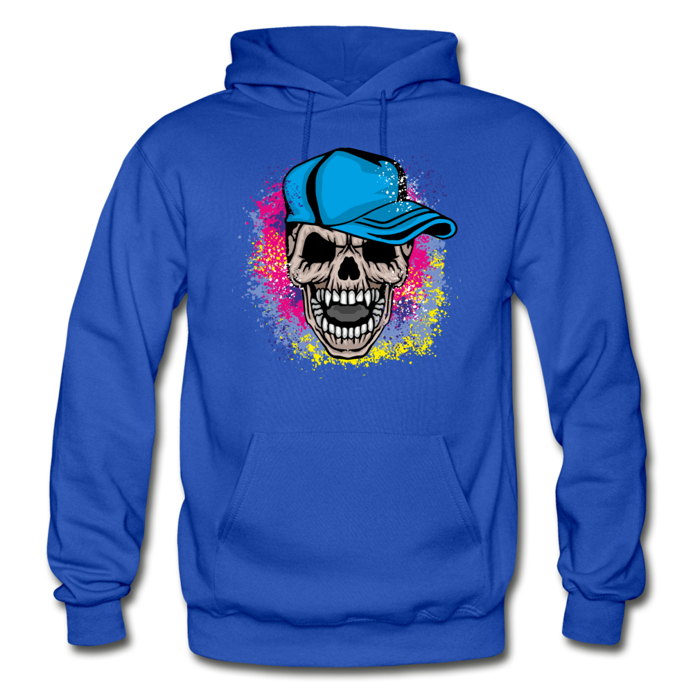 Colorful Skull Hoodie - royal blue