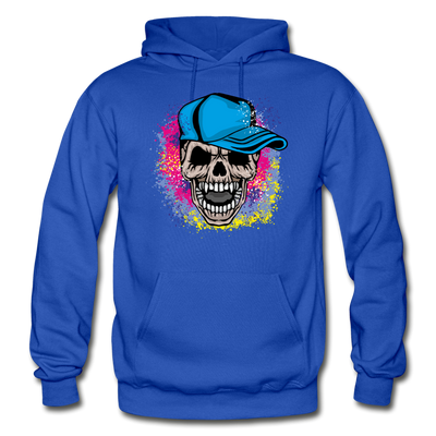Colorful Skull Hoodie - royal blue