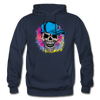 Colorful Skull Hoodie - navy