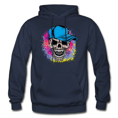Colorful Skull Hoodie - navy