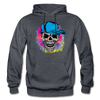 Colorful Skull Hoodie - charcoal gray