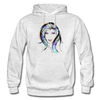 Colorful Girl Hair Hoodie - light heather gray