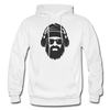 Bearded Man Headphones Hoodie - white