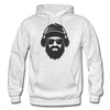 Bearded Man Headphones Hoodie - light heather gray