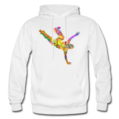 Colorful Abstract B-Boy Dancer Hoodie - white