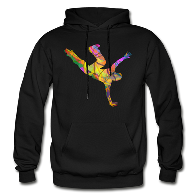 Colorful Abstract B-Boy Dancer Hoodie - black