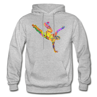 Colorful Abstract B-Boy Dancer Hoodie - heather gray