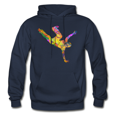 Colorful Abstract B-Boy Dancer Hoodie - navy