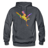 Colorful Abstract B-Boy Dancer Hoodie - charcoal gray