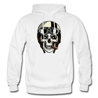 Skull Racer Hoodie - white