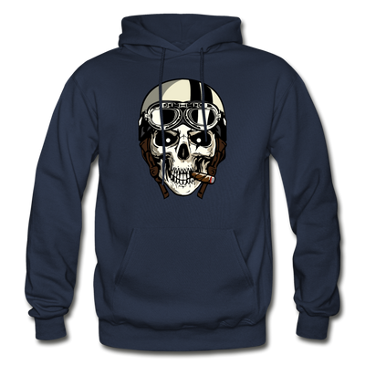 Skull Racer Hoodie - navy