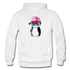 Hipster Penguin Hoodie - white