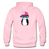 Hipster Penguin Hoodie - light pink