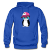 Hipster Penguin Hoodie - royal blue