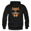 Cool Dog Sunglasses Hoodie - black