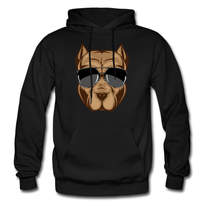 Cool Dog Sunglasses Hoodie - black