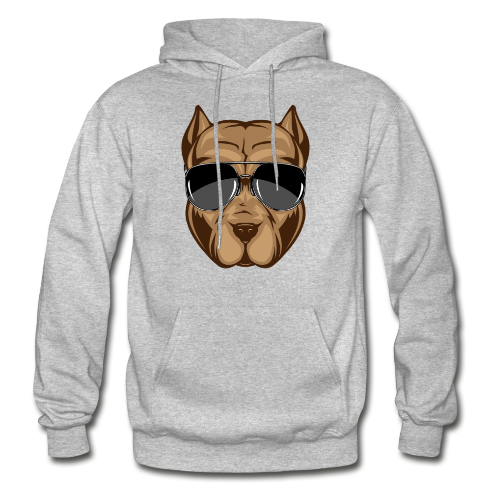 Cool Dog Sunglasses Hoodie - heather gray