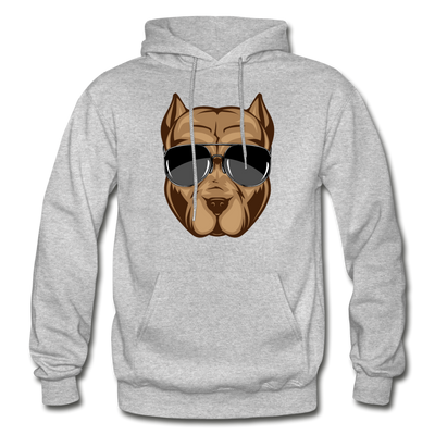 Cool Dog Sunglasses Hoodie - heather gray