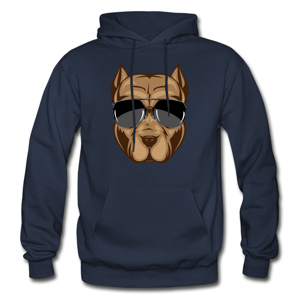 Cool Dog Sunglasses Hoodie - navy