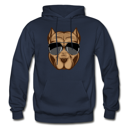 Cool Dog Sunglasses Hoodie - navy