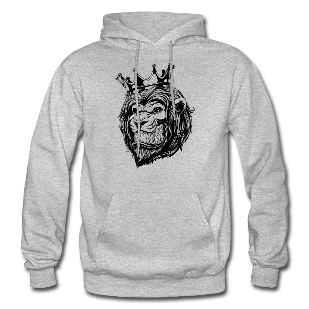 Lion Crown Hoodie - heather gray